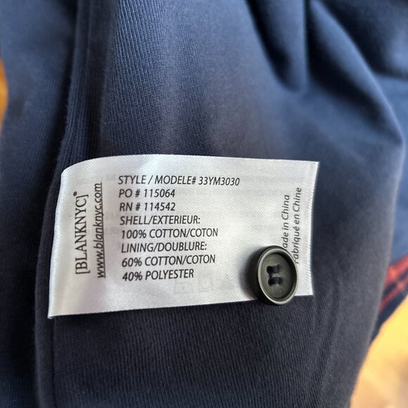 Men’s BLANK NYC Shacket Jacket Plaid, Navy/Red, Size XL – 100% Cotten Shell - Picture 4 of 4